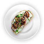 Garlic Bread, Cheese & Mushroom 