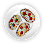 Garlic Bread, Cheese & Donner Meat 